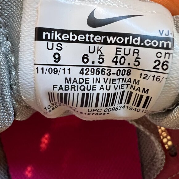 Nike Max Trainer Excel Fly Wire Silver Cross Trainer Sneakers, Size 9 - Picture 9 of 11